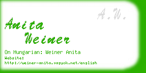 anita weiner business card